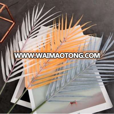 Artificial Tropical Palm Leaves with Stems Luau Party Decoration Faux Palm Leaves Safari Leaves for Hawaiian Luau Party