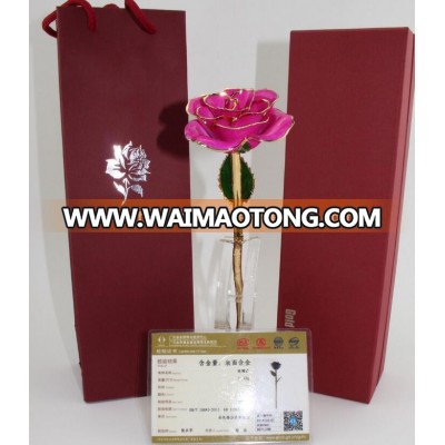 24k gold rose flowers valentines day gifts with package wholesale factory direct