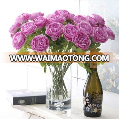 Hot sale silk artificial herbaceous peony for wedding decoration