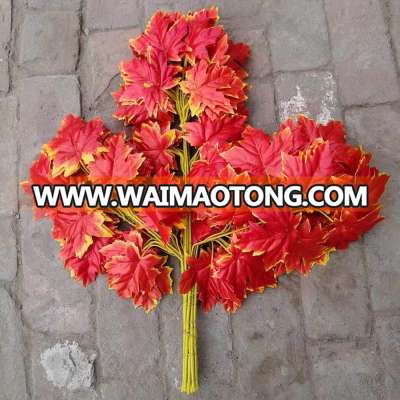 Artificial red maple tree leaves wholesale Brance