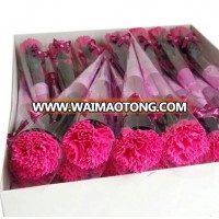 Mother day gift soap artificial carnation flowers