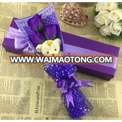 Wholesale christmas gifts artificial packing rose flowers