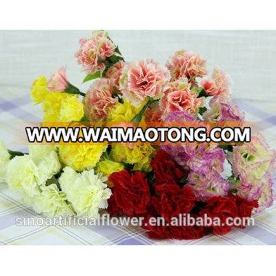 hot sale new design artificial carnation flowers 7 branch carnation