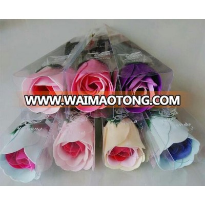 Single artificial soap rose flower with gift packing