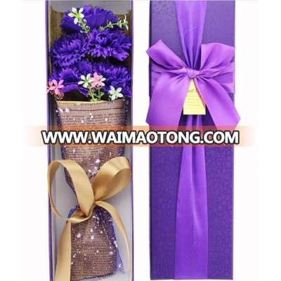 Mother day packing gift artificial five soap carnation flowers