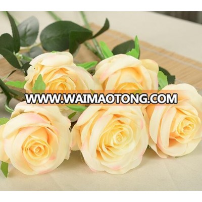 2018 New Sale Artificial single stem White Rose Flowers