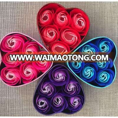 Wedding flower gift box packing artificial soap rose flower