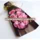 11pcs Pink Bath Rose soap flower bouquet the surprise gift in valentine's day