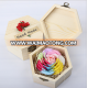 Popular gifts the bath flower soap in rose shape with wooden box for promotion